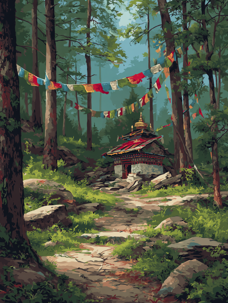 Forest Shrine Prayer Flags