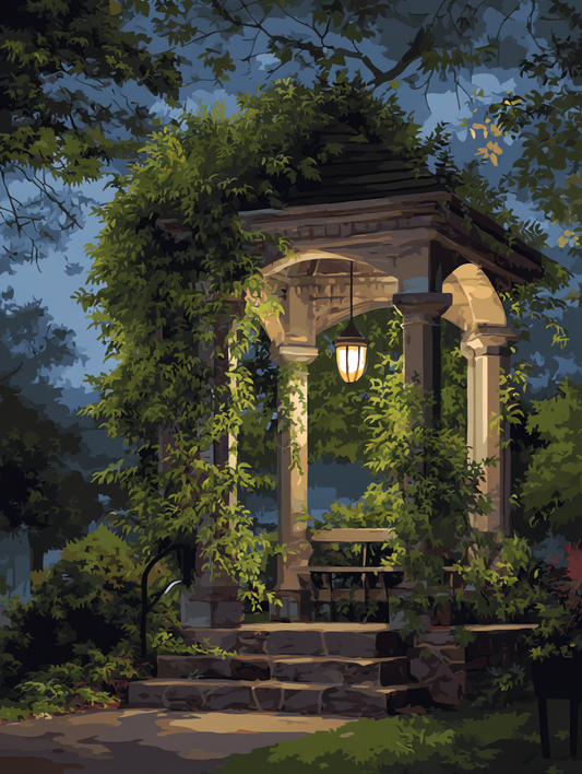 Gazebo Vines Evening Light