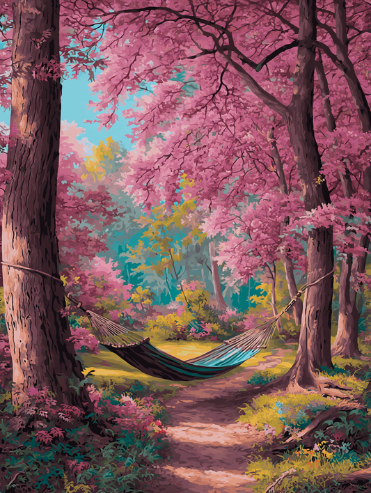 Hammock Pink Blossom Forest