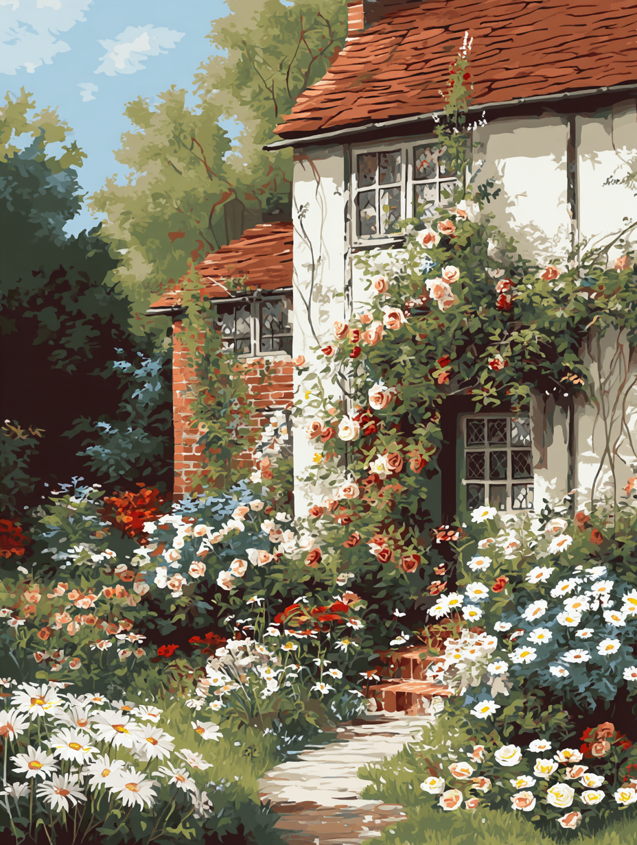 Idyllic Cottage Flower Path