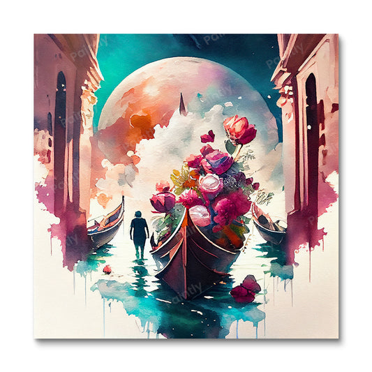 Romantic Night Venice Canal