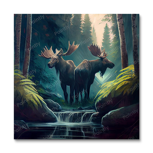 Moose by the Stream