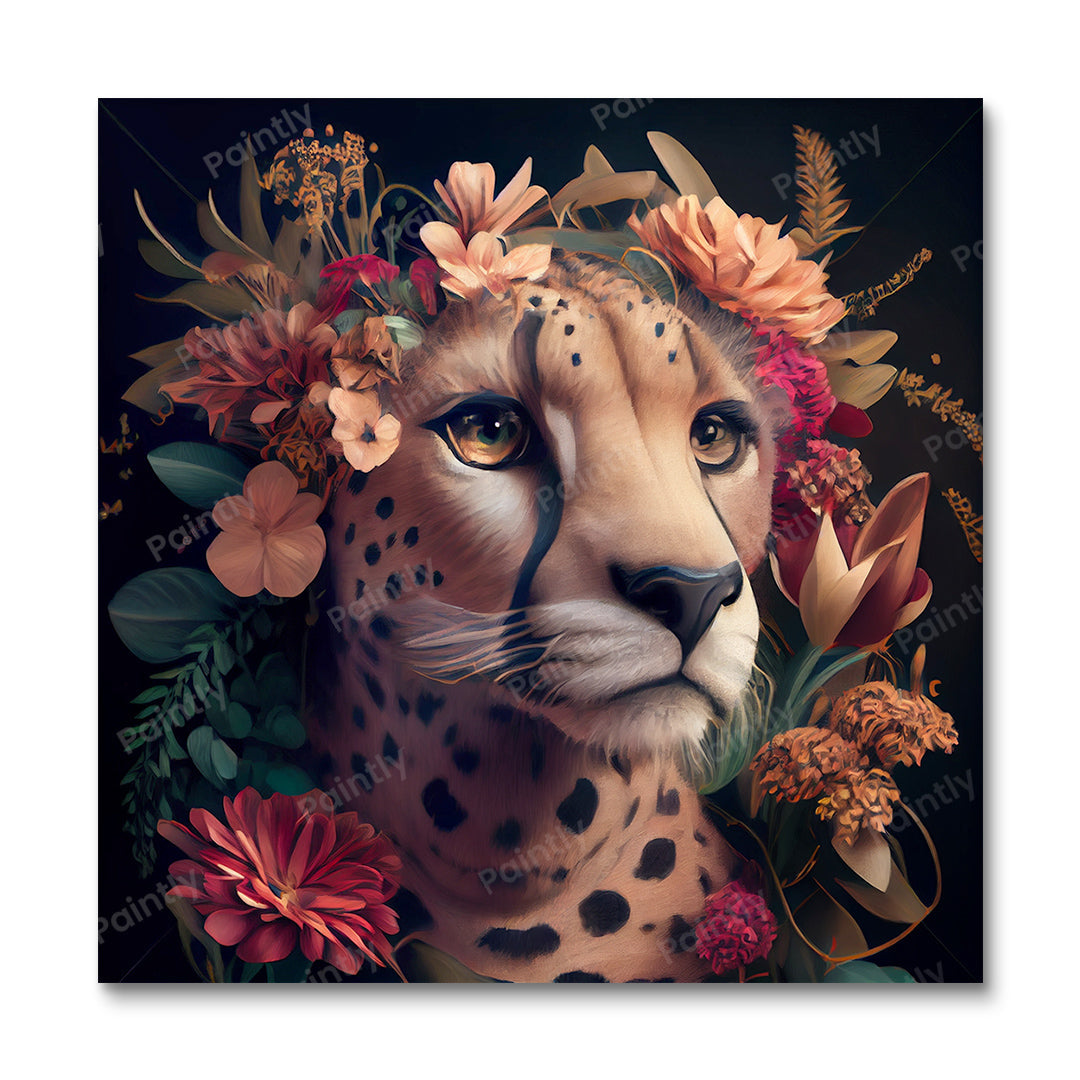 Floral Cheetah III by Kian