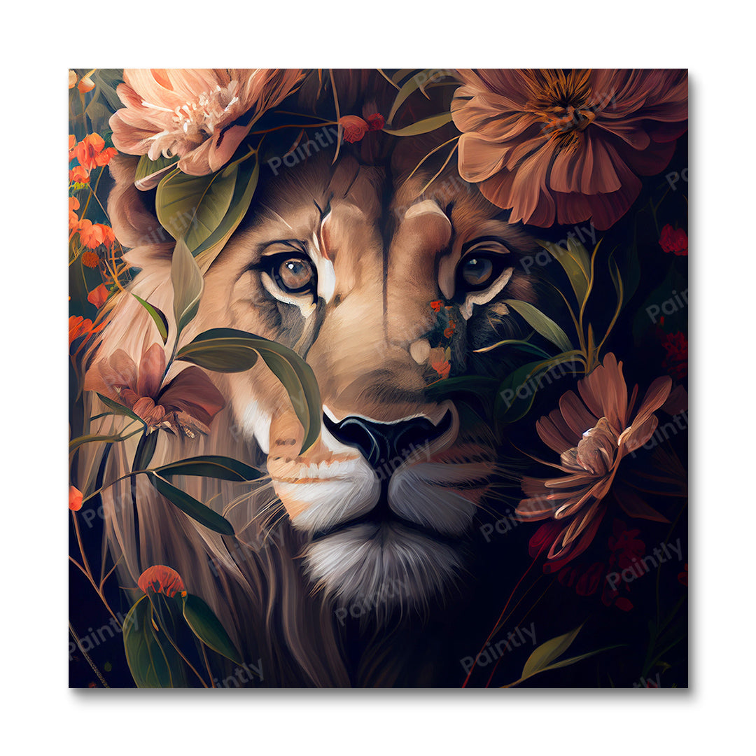 Floral Lion II by Kian