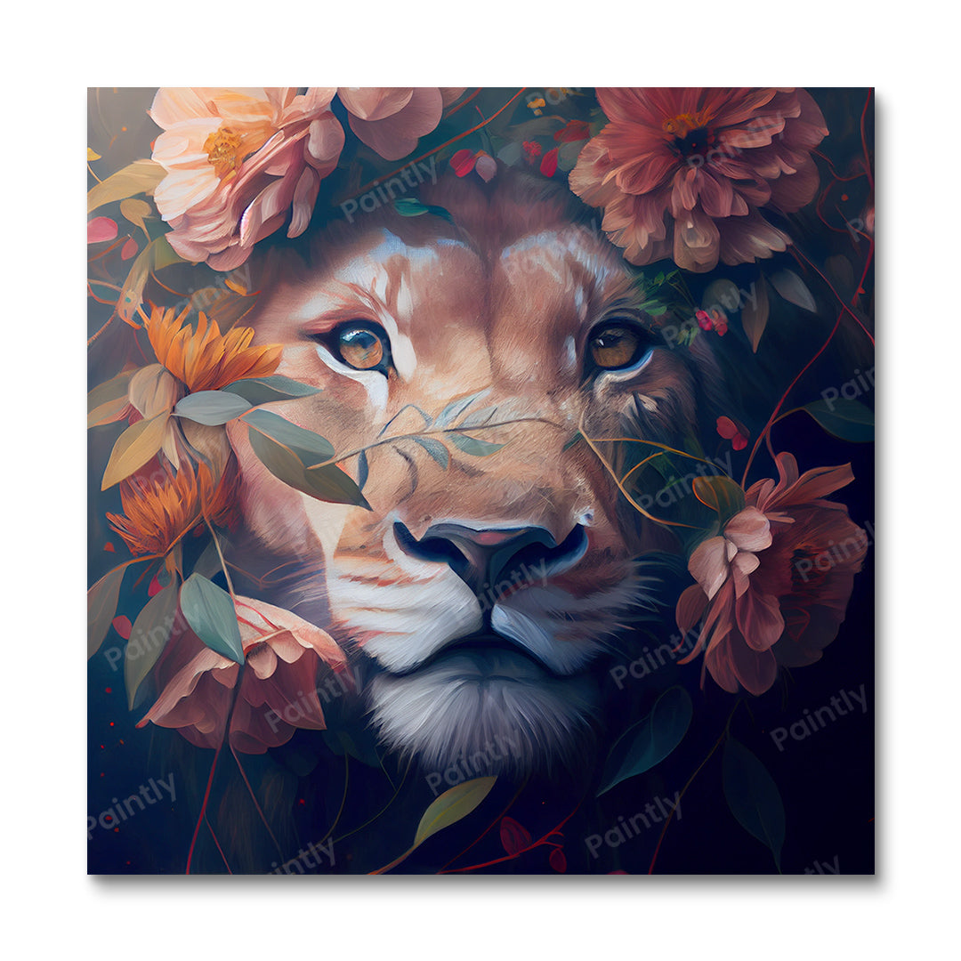 Floral Lion III by Kian