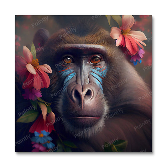 Floral Baboon I by Kian