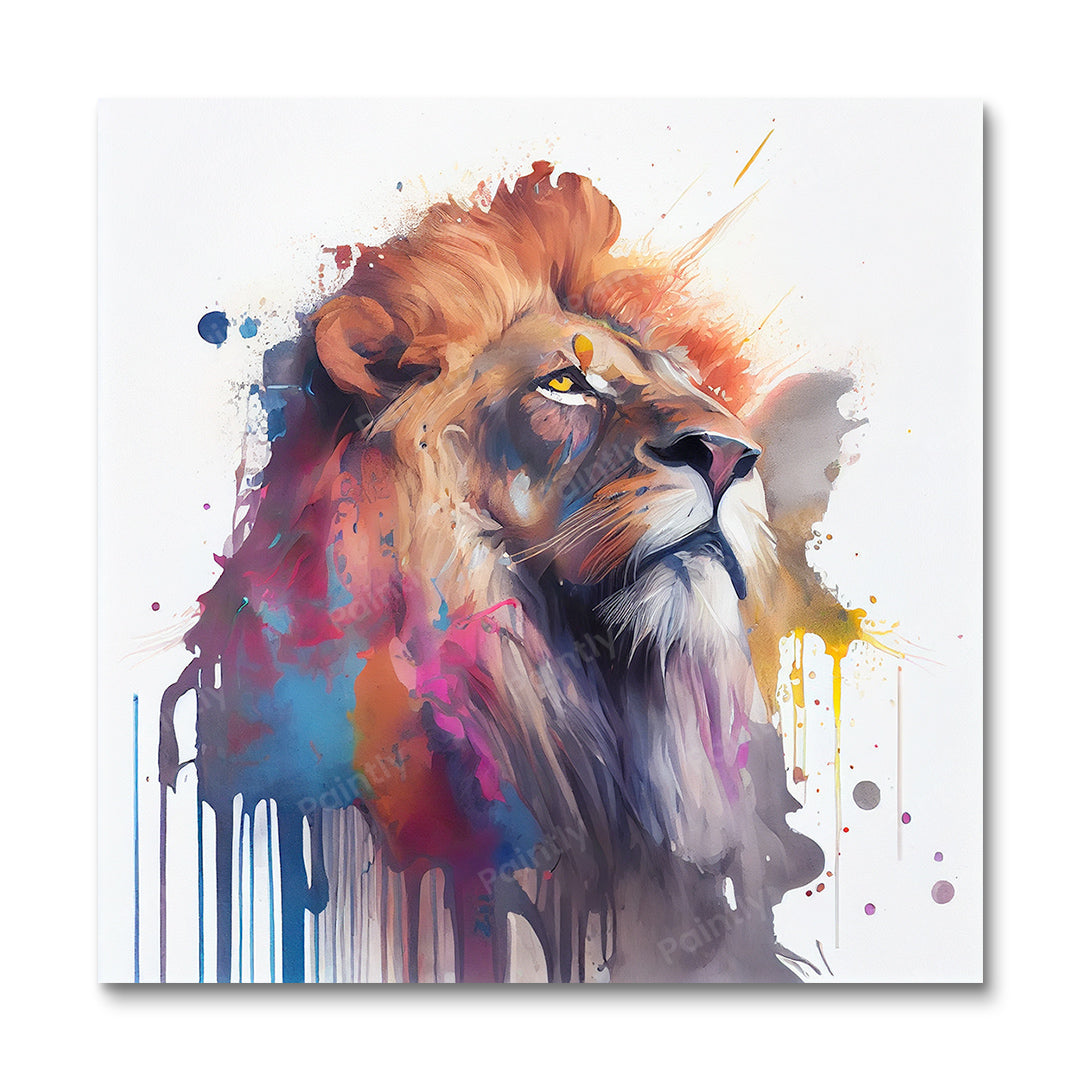 Paint Splash Lion I by Avery