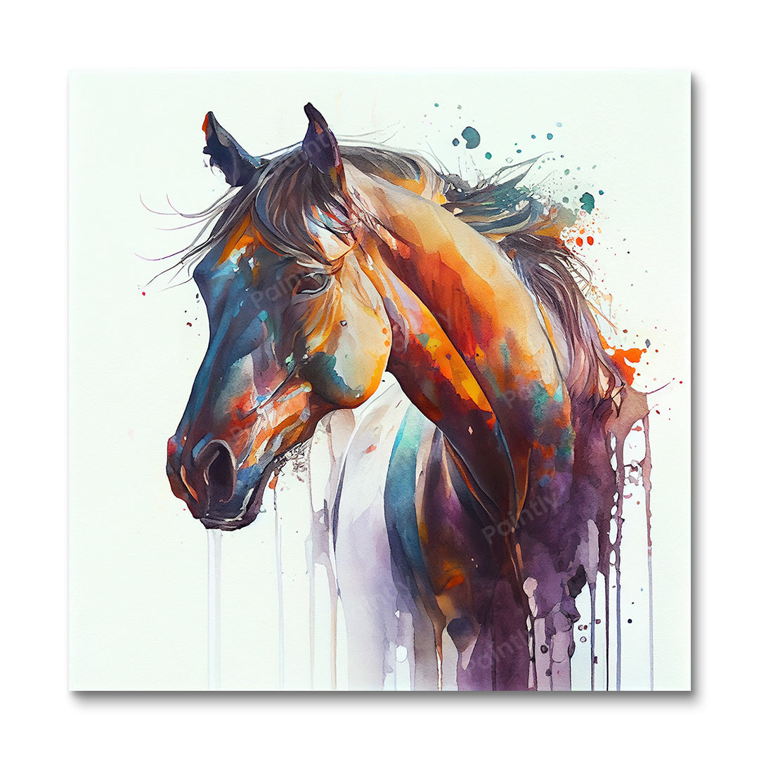 Paint Splash Horse I by Avery