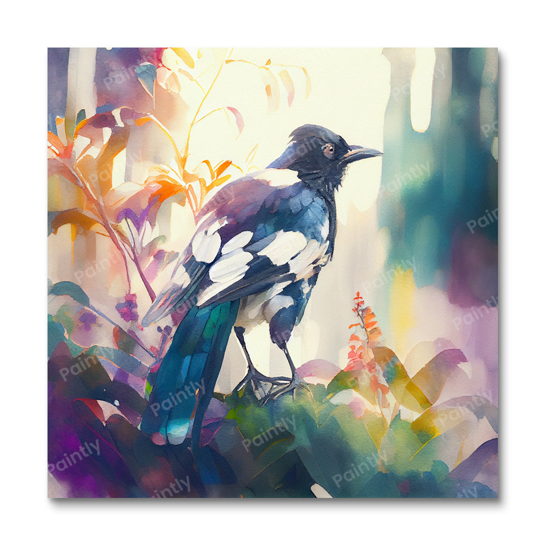 Watercolour Magpie