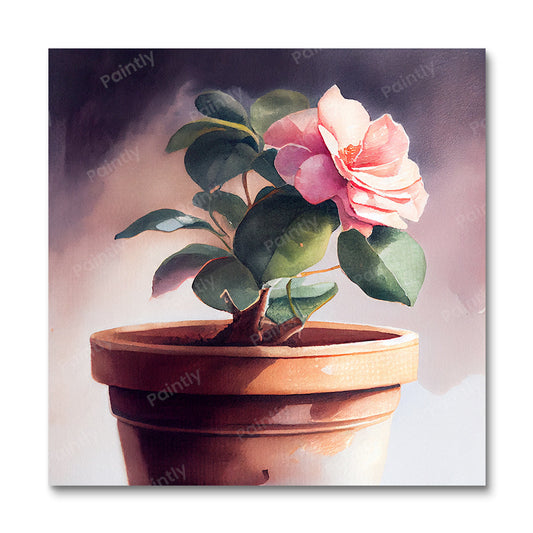 Pink Rose Flower Pot