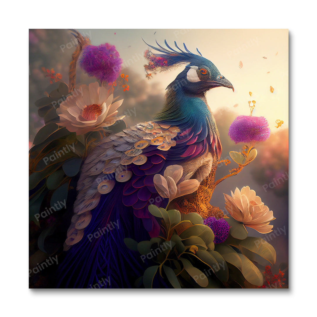 Floral Peacock I