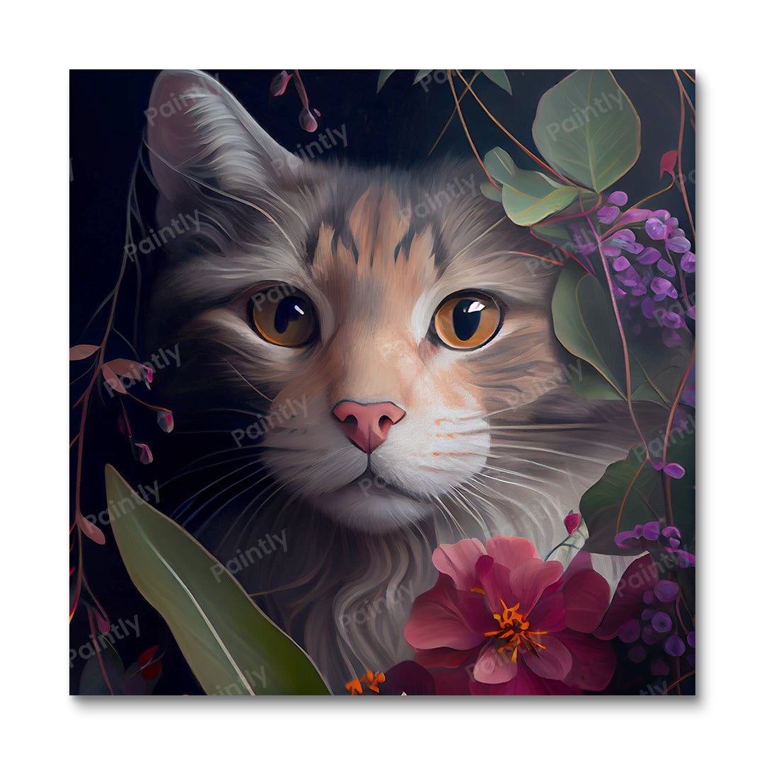 Floral Cat I by Kian