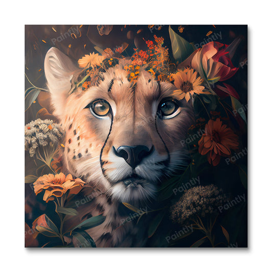 Floral Cheetah I by Kian