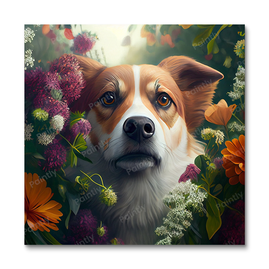 Floral Dog II by Kian