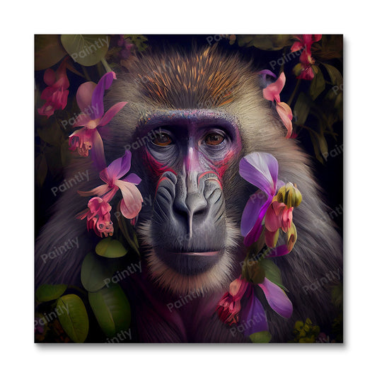Floral Baboon II by Kian