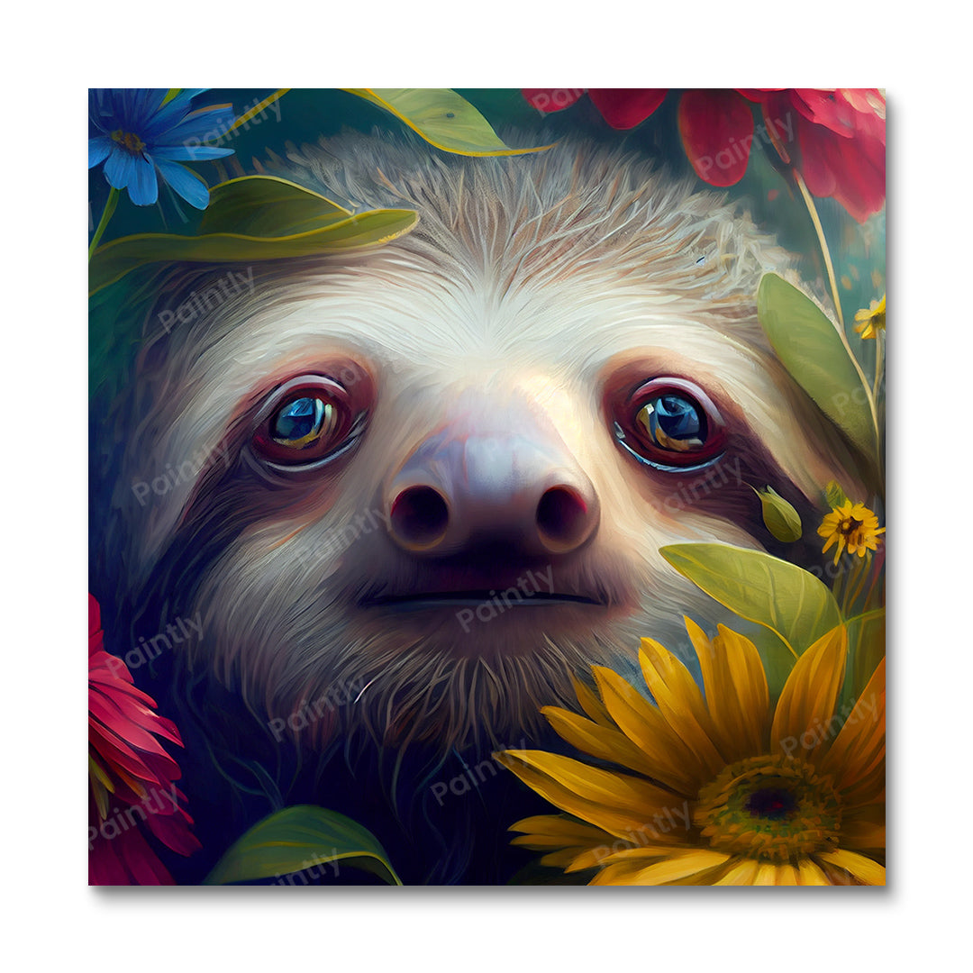 Floral Sloth by Kian