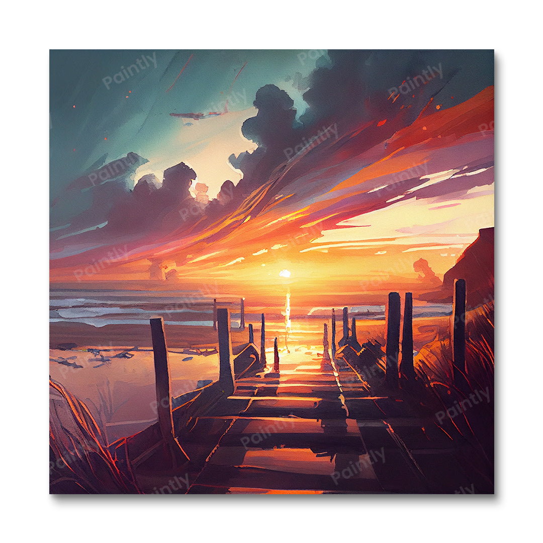 Dramatic Beach Boardwalk II