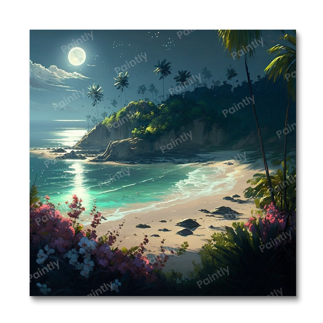 Moonlit Tropical Bliss I