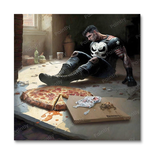 The Punisher and the Fallen Pizza