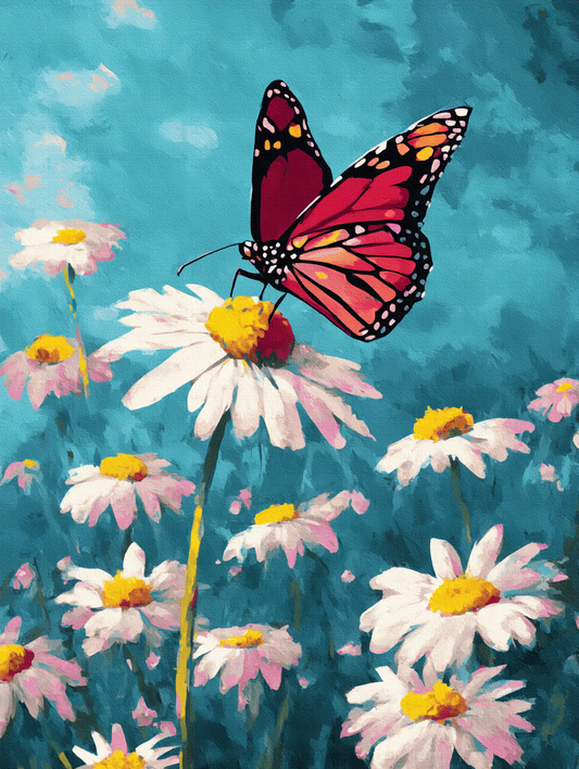 Monarch Butterfly Daisy Meadow