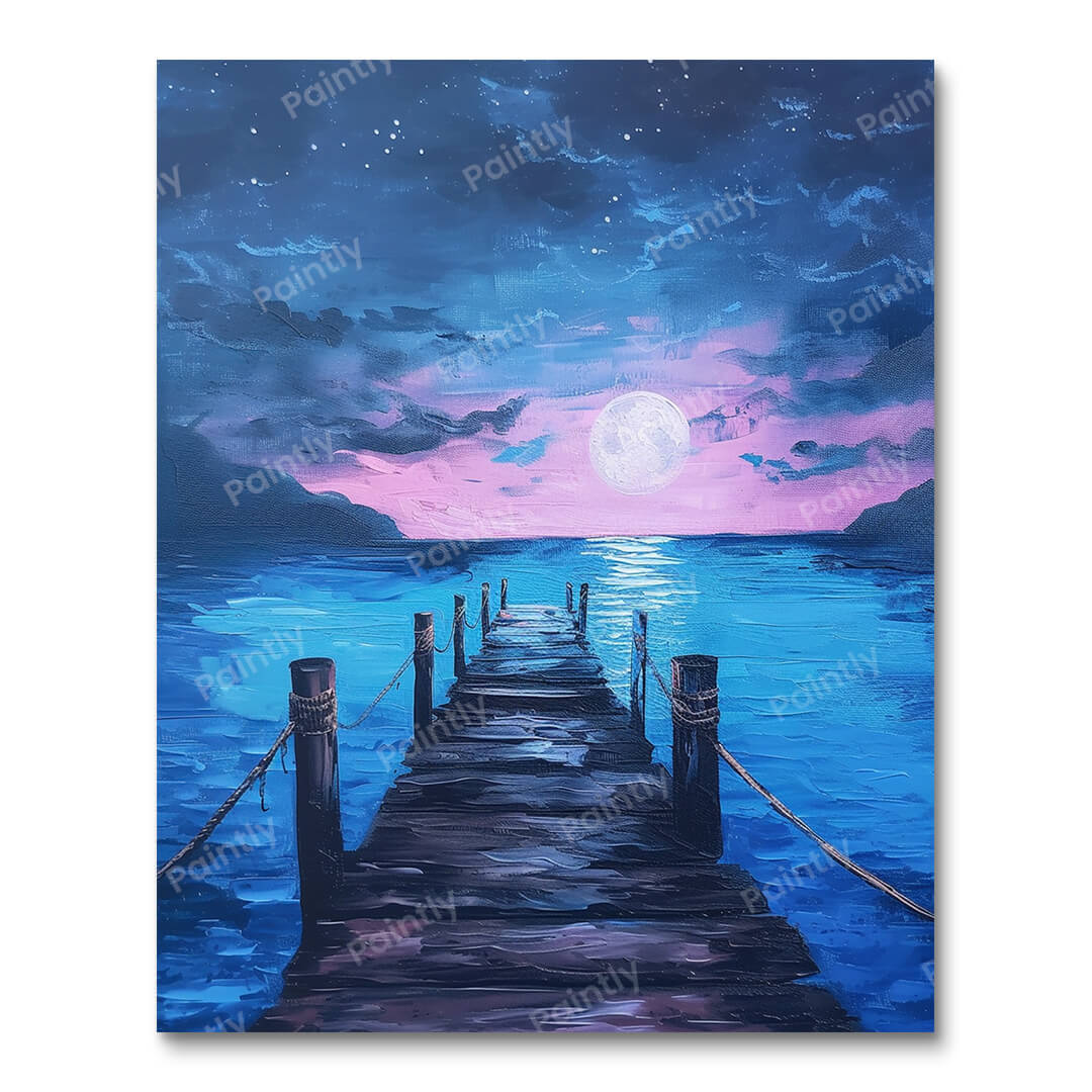 Moonlit Harbor Serenity