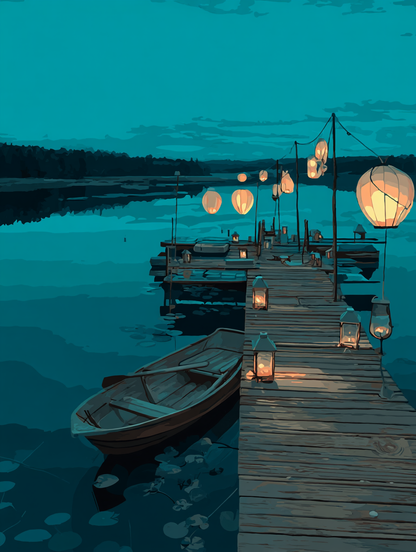 Moonlit Pier Lanterns