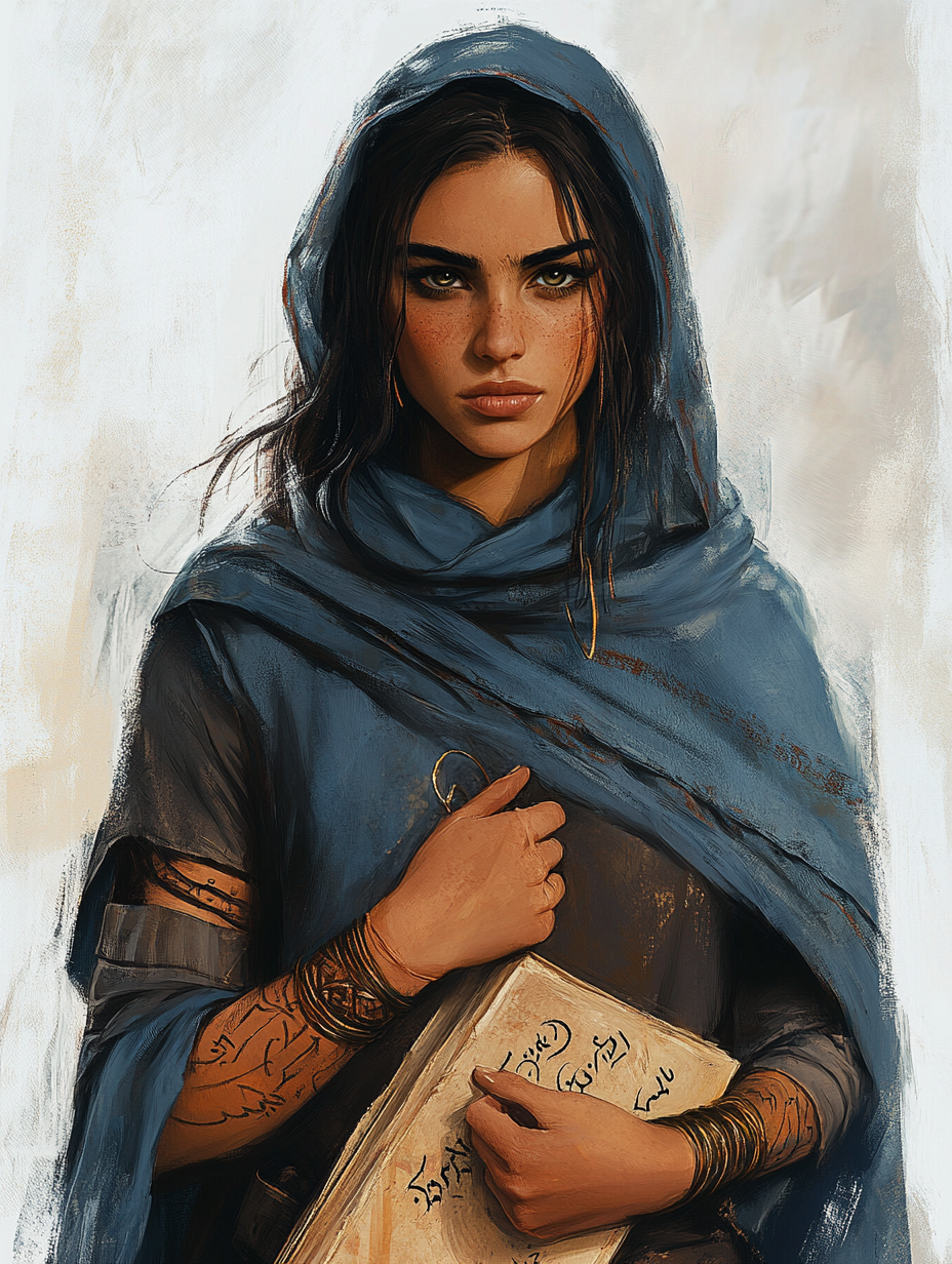 Mysterious Girl Piercing Eyes