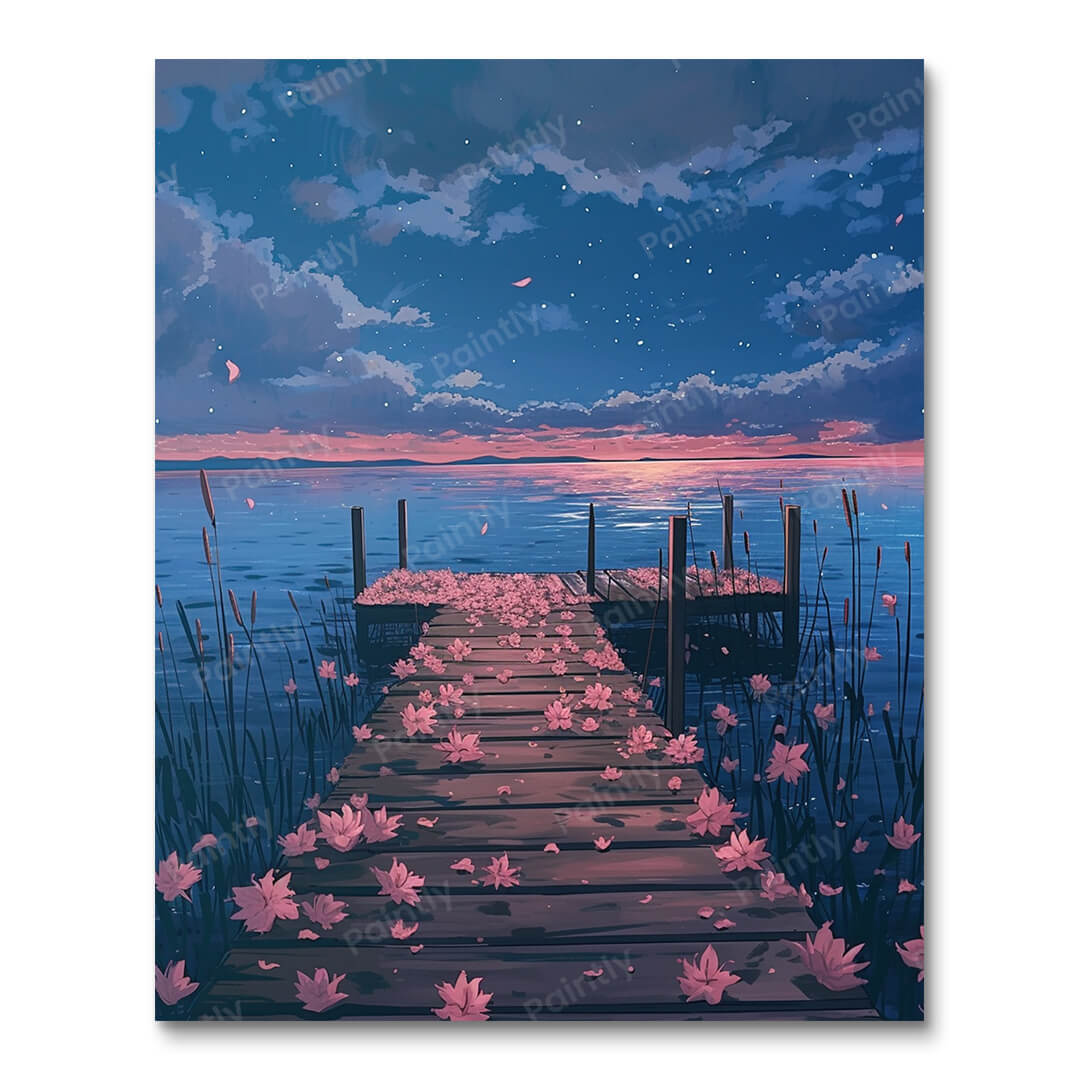 Night Blossoms on the Dock