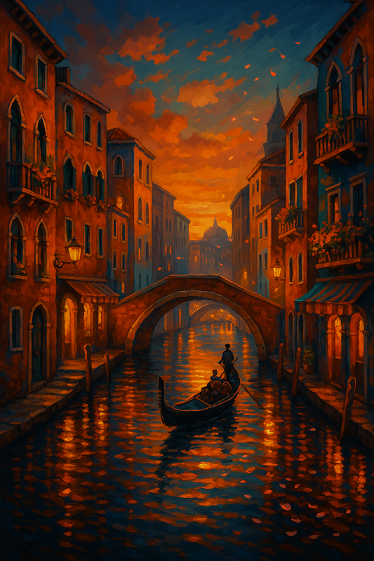 Venice Canal at Sunset