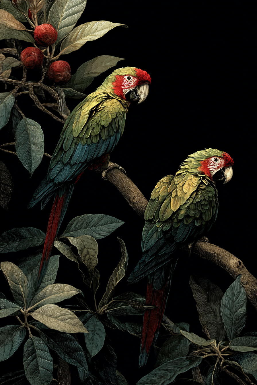Macaws on a Branch