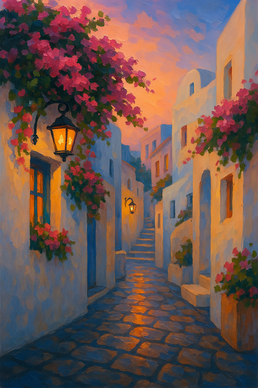 Quiet alley in Oia