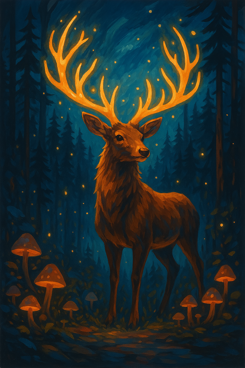 Glowing Antlers Deer