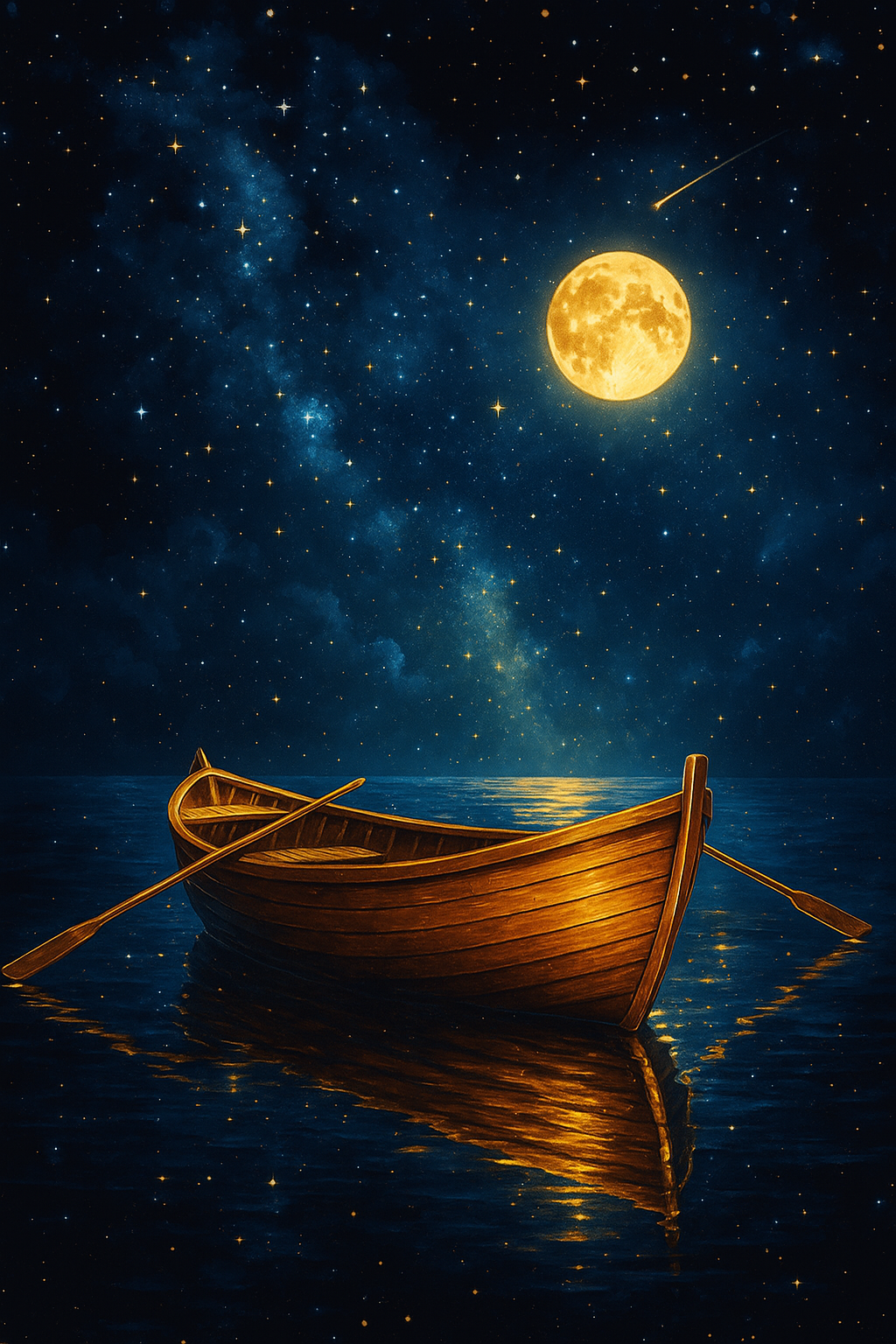 Boat Under the Moon
