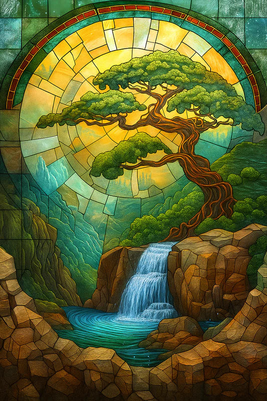Stained Glass Solstice Falls