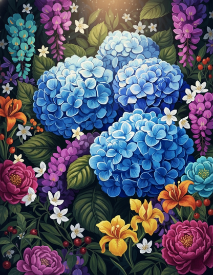 Vibrant Floral Chaos Garden