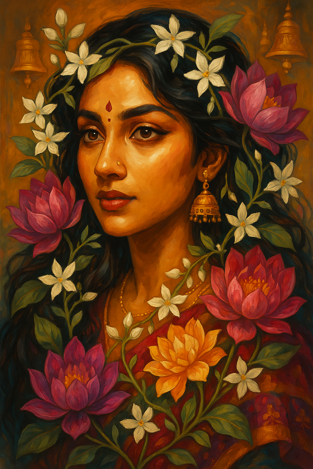 Floral Indian Beauty