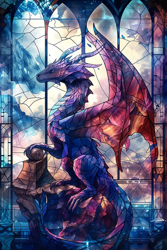 Stained Glass Cathedral Light Dragon