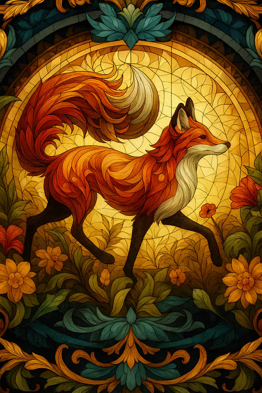 Stained Glass Radiant Fox