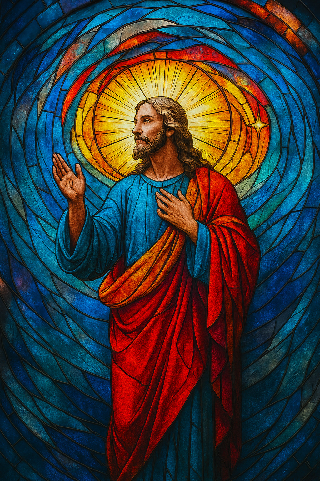 Stained Glass Light of Salvation
