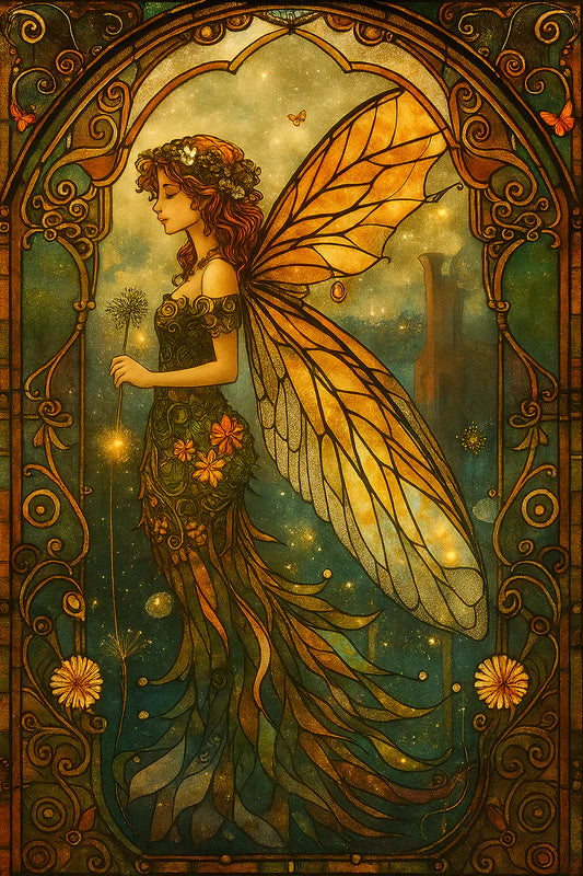 Stained Glass Forest Fairy