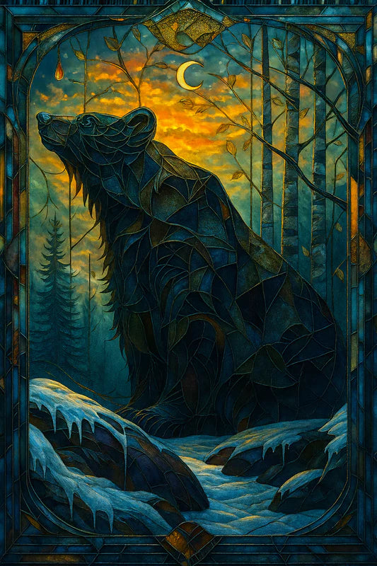 Stained Glass Spirit of the Bear