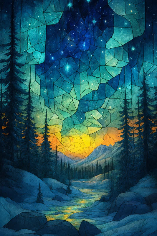Stained Glass Northern Lights Valley