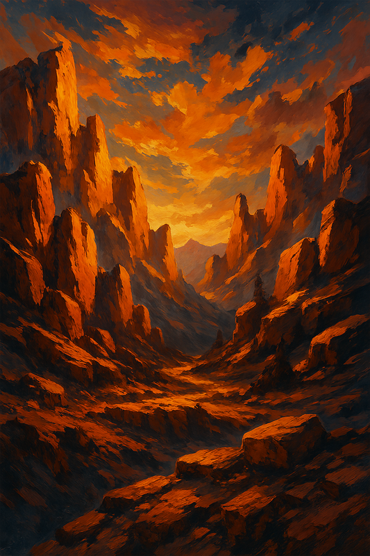 Blazing Canyons At Dusk