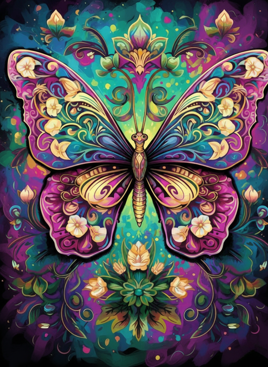 Jewel-Toned Butterfly Art