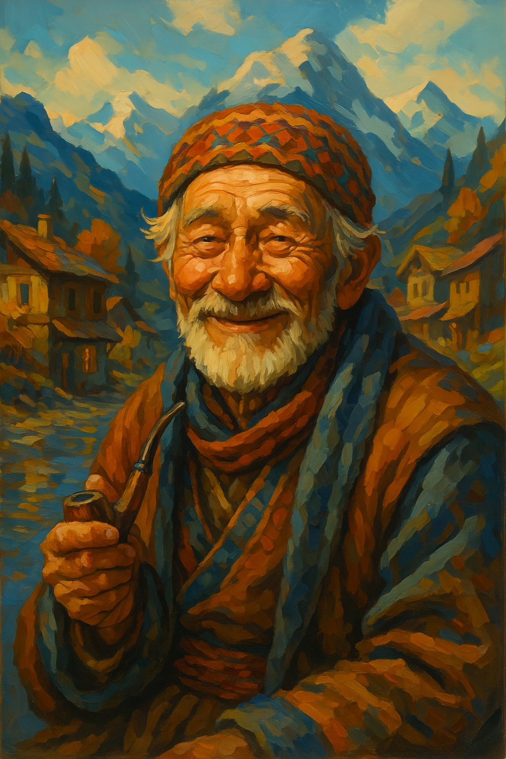 Mountain Village Elderly Man