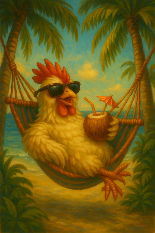 Vacation Chicken in a Hammock
