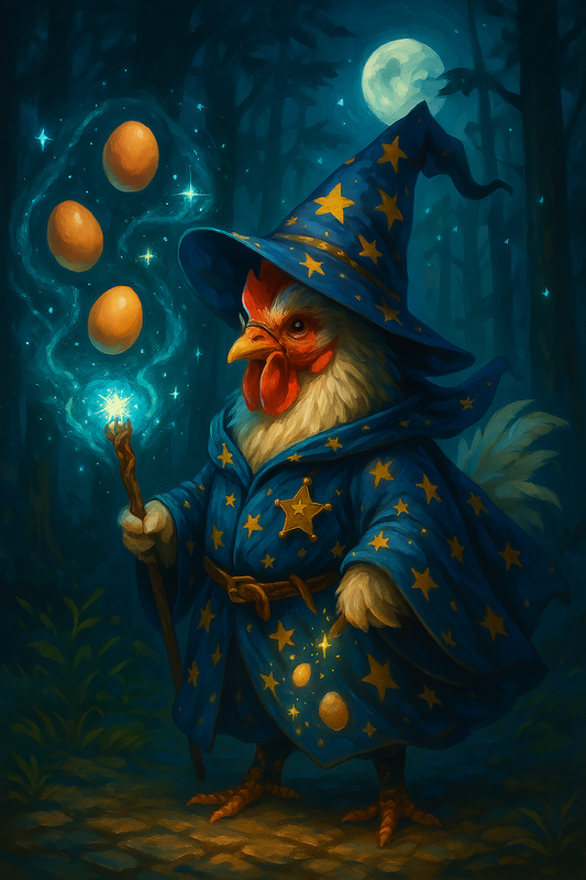 Wizard Chicken Casting Spells