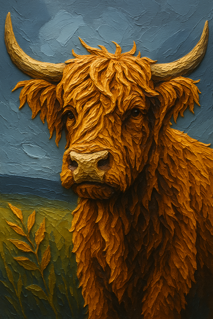 Golden Grazer Highland Cow