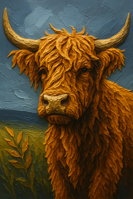 Golden Grazer Highland Cow