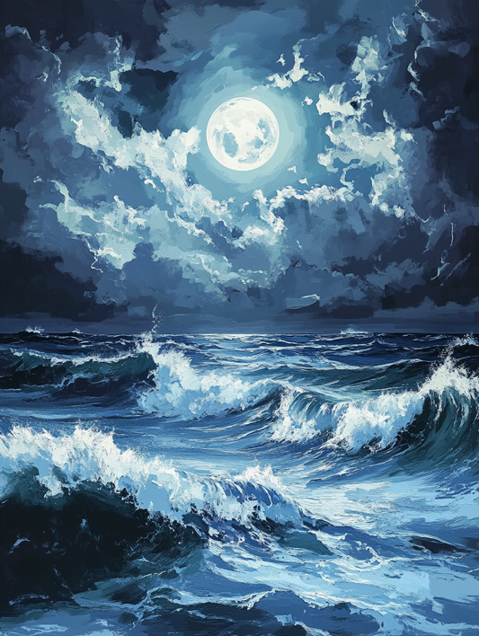 Ocean Tempest at Midnight